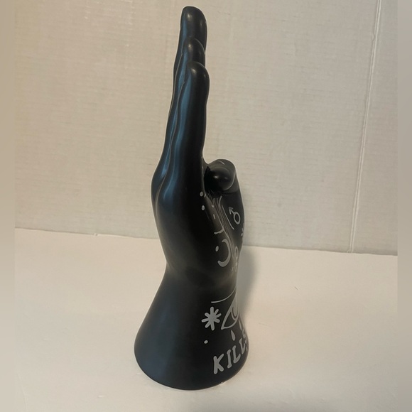 10” Killstar Black Ceramic Palmistry Hand. Halloween Prop - Picture 4 of 4
